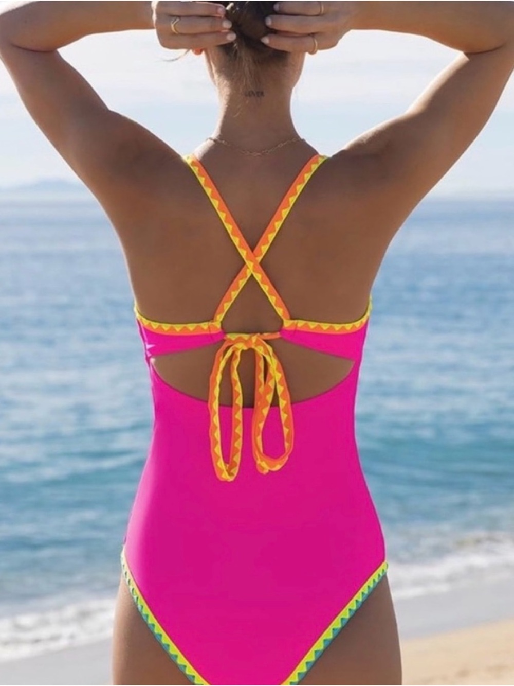 Popvil Neon Tie One Piece - Picture 2 of 3